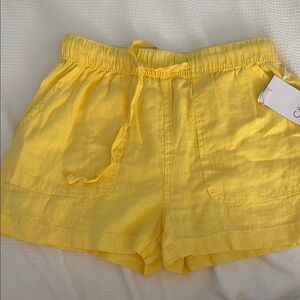 C&C California Yellow linen Women's Shorts
